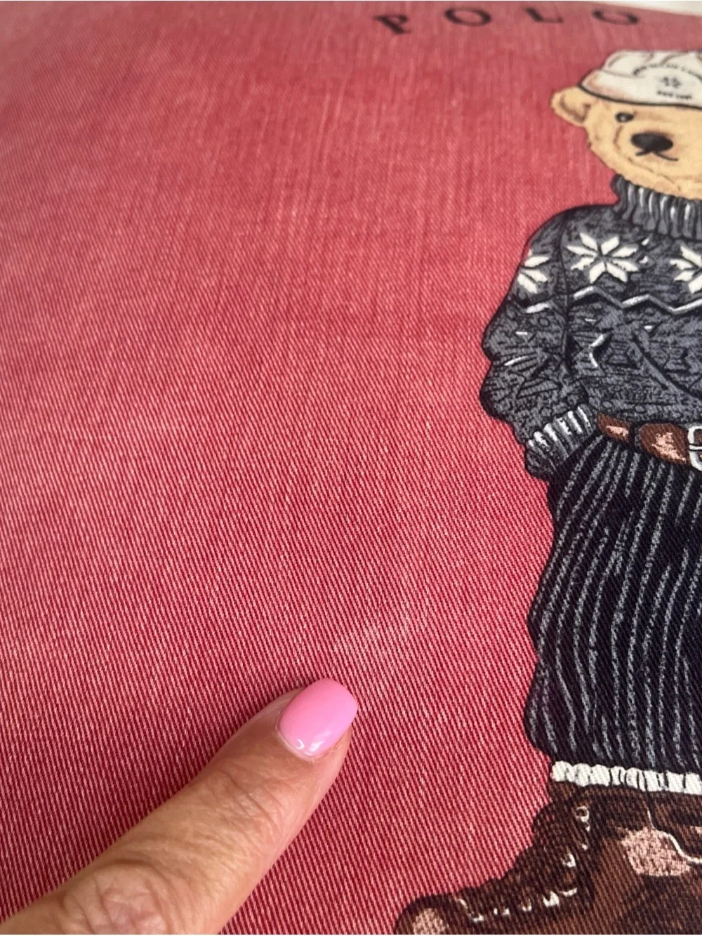 Vintage Polo by Ralph Lauren Bear Down Pillow 16” x 17” Please See all Pics *